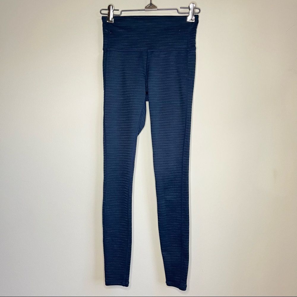 Athleta blue stripe leggings XXS extra extra small
